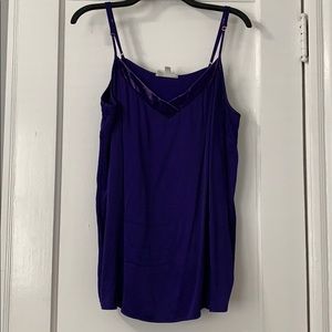 Anthropologie Tank with Velvet Neckline!